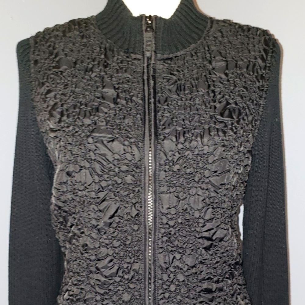 PETER Martin Black Sweater Jacket